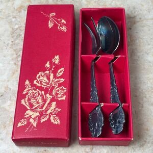 Valencia Dessert Set EPNS Silverplate  Fork and Spoon Made in Sweden Vintage EUC